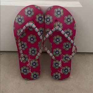 Pink cute Vera Bradley flip flops